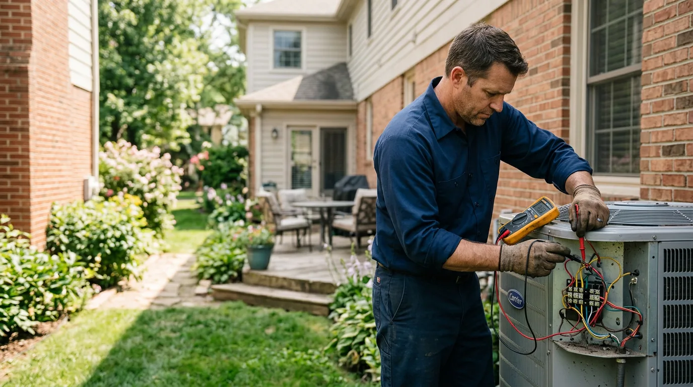 HVAC technician working near Linden, VA